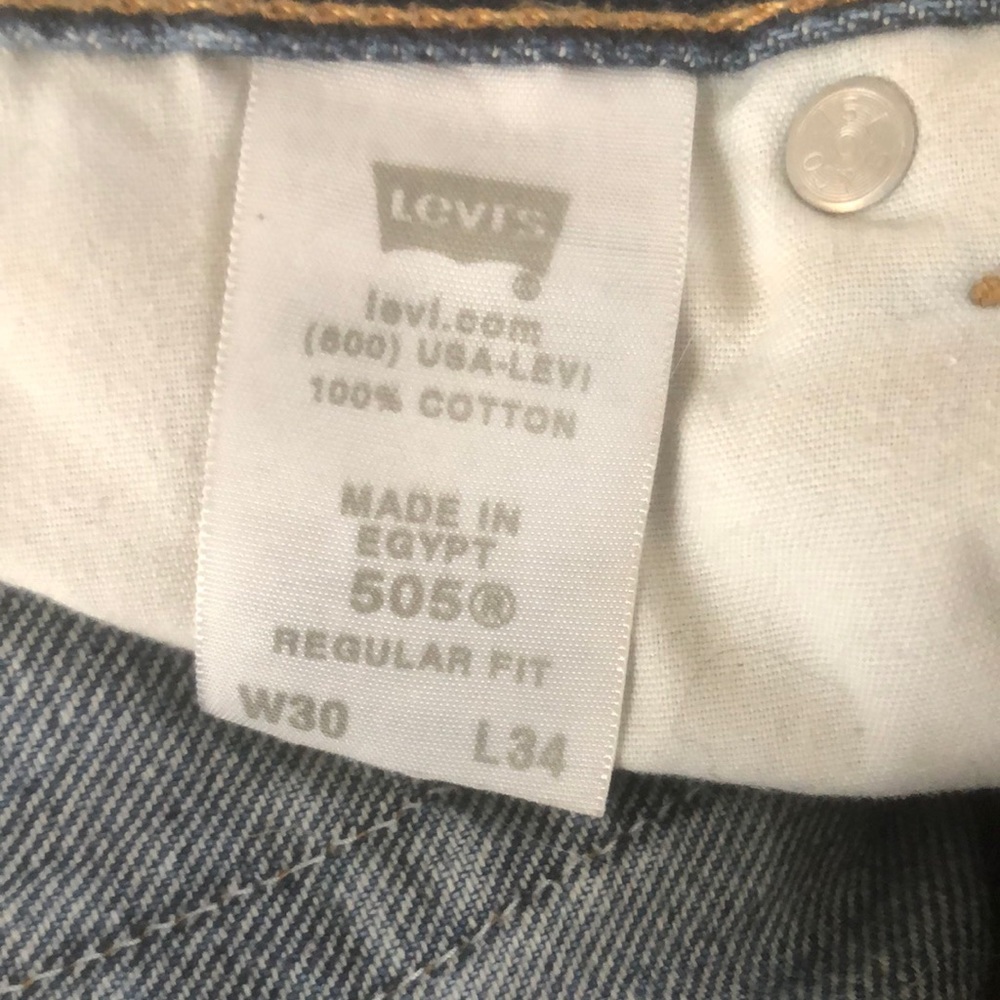 Levi’s 505 jeans 30x34 no distressing